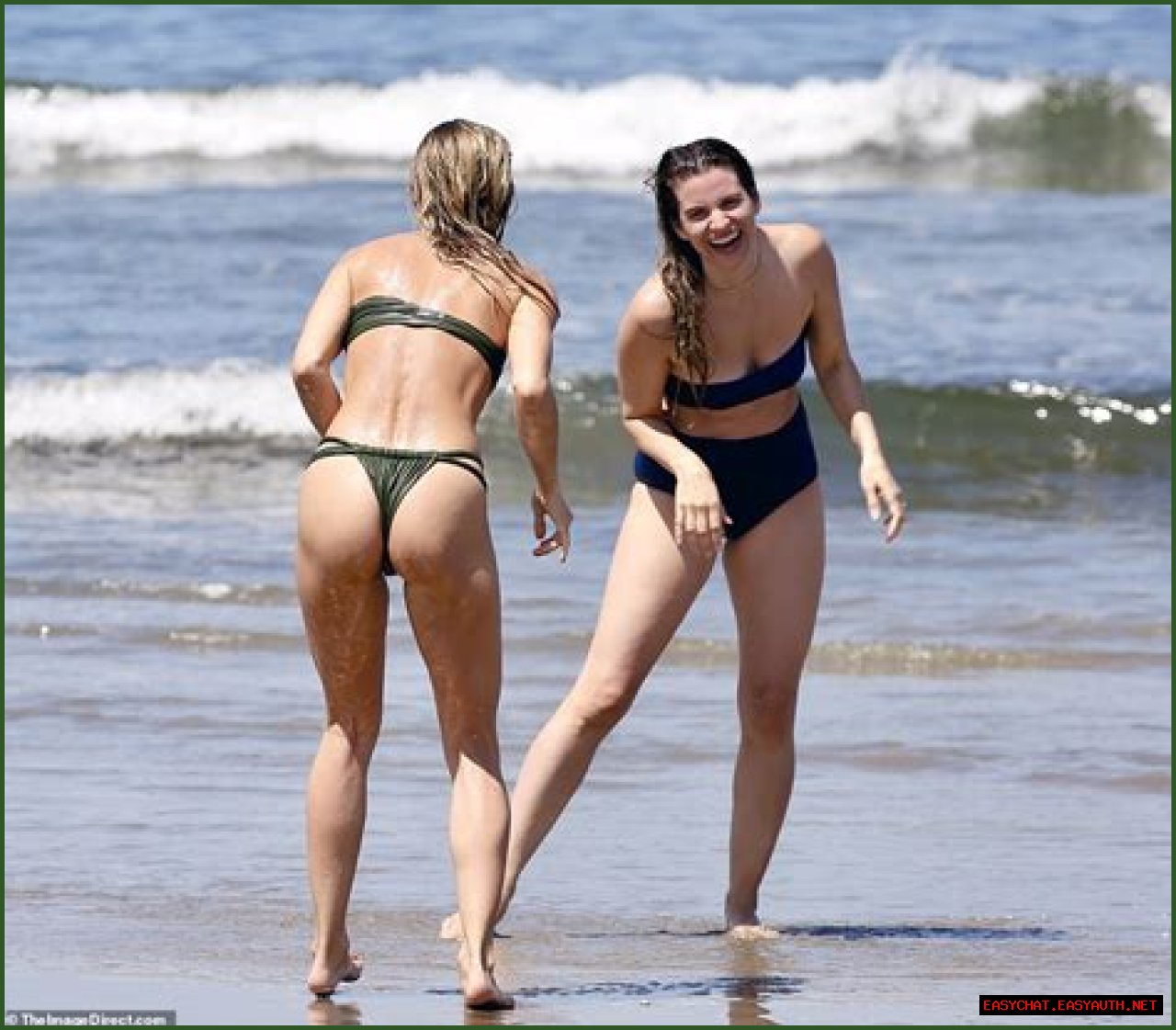 AnnaLynne McCord shows off her impressive body with in a micro bikini as she hits the beach